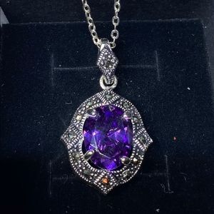 Amethyst & Marcasite Necklace